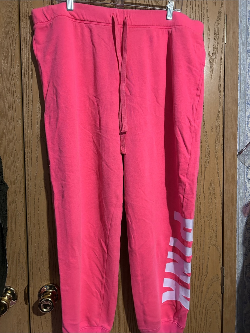 PINK Victoria's Secret Hot Pink Drawstring Jogger Pants